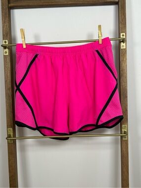 bcg Neon Pink Athletic Shorts with Black Trim